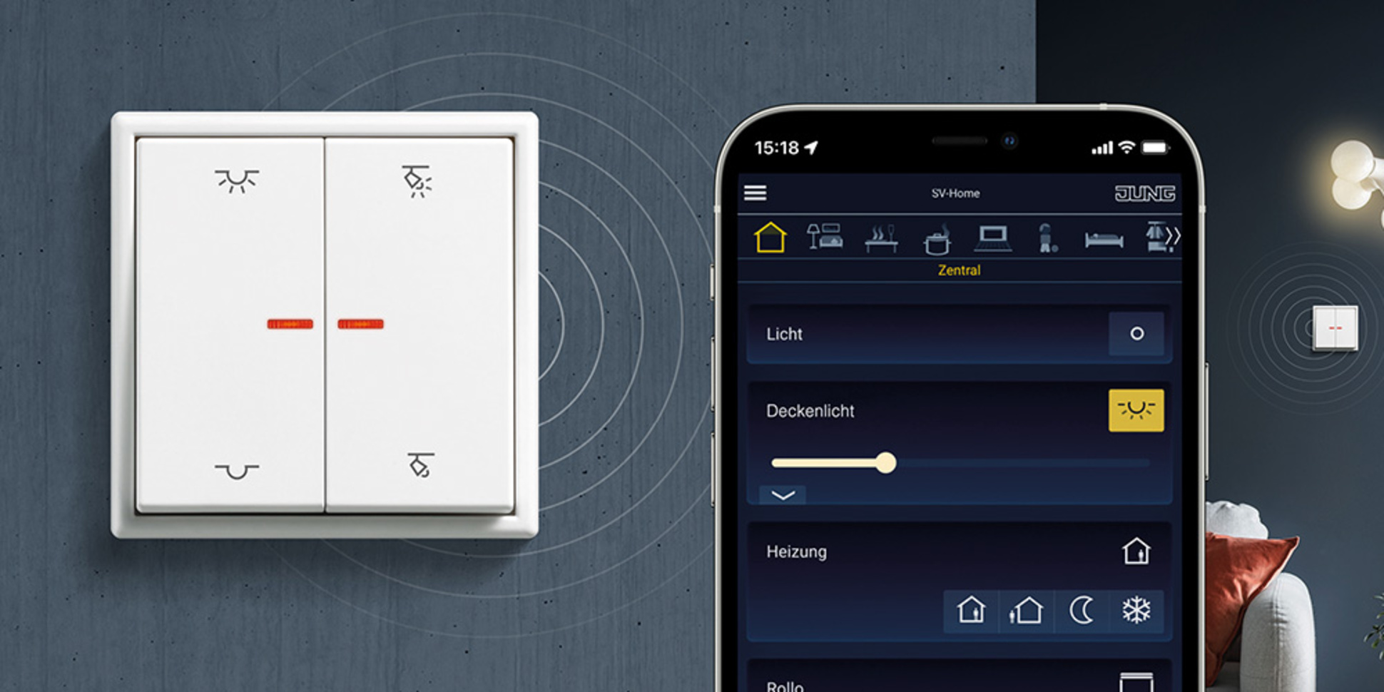 KNX RF Taster bei Elektro Hess GmbH & Co. KG in Sachsen bei Ansbach